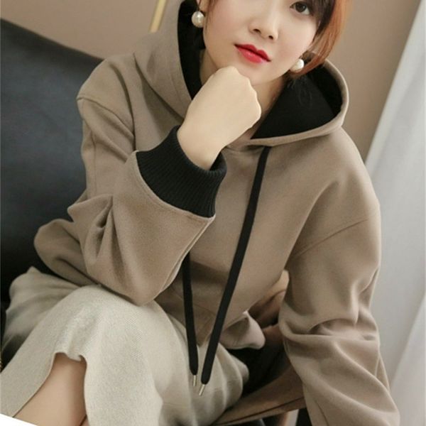 korean design sense of minority age reduction giant thin suede small loose hooded long sleeved sweater women's new style in autumn and, Black
korean design sense of minority age reduction giant thin suede small loose hooded long sleeved sweater women's new style in autumn and, Black