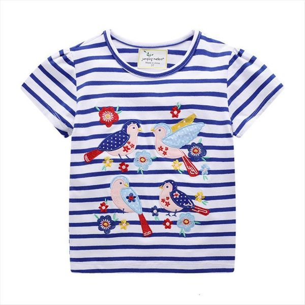 jumping meters brand tees for baby girls clothing animals applique stripe childrens t shirts tee summer, Blue
jumping meters brand tees for baby girls clothing animals applique stripe childrens t shirts tee summer, Blue