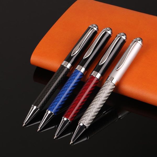 ballpoint pens 4 colors carbon fiber pen school office stationery brand writing refill gift, Blue;orange
ballpoint pens 4 colors carbon fiber pen school office stationery brand writing refill gift, Blue;orange