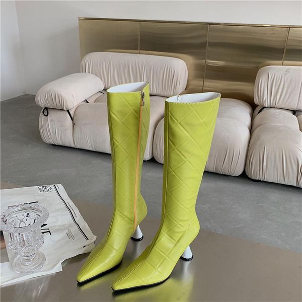 boots dxfan strange heel mixed colors gingham long knee women 2021 brand design pointed toe high autumn shoes, Black
boots dxfan strange heel mixed colors gingham long knee women 2021 brand design pointed toe high autumn shoes, Black