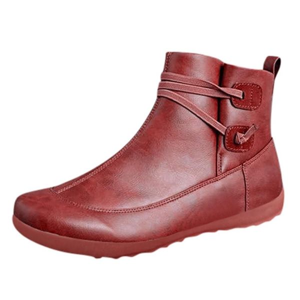 boots ankle women pu leather women's winter cross strap vintage plush punk warm short flat ladies shoes woman botas, Black
boots ankle women pu leather women's winter cross strap vintage plush punk warm short flat ladies shoes woman botas, Black