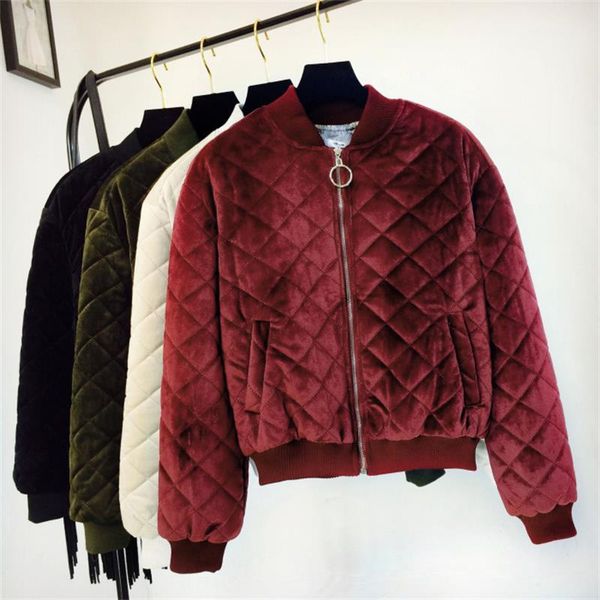 female fashion short korean winter gold velvet cotton padded jacket women's quality tide clothing 07k8, Black;brown
female fashion short korean winter gold velvet cotton padded jacket women's quality tide clothing 07k8, Black;brown