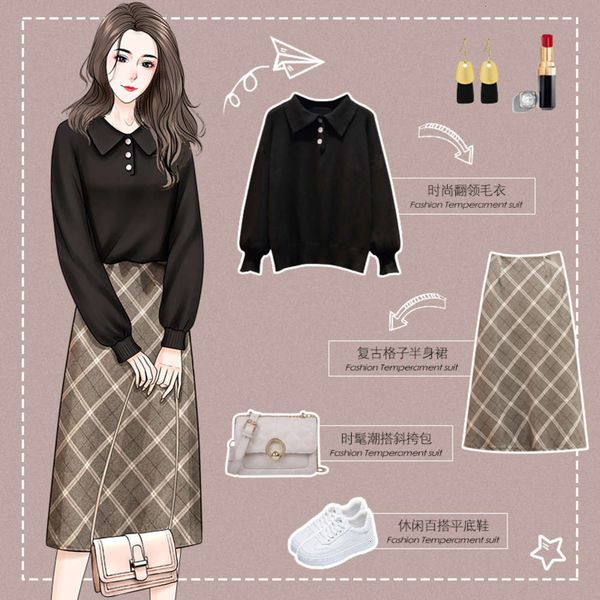temperament women's fat autumn large size and mm dress winter foreign style fashion leisure show thin age reducing suit sweater skirt t, Black;gray
temperament women's fat autumn large size and mm dress winter foreign style fashion leisure show thin age reducing suit sweater skirt t, Black;gray