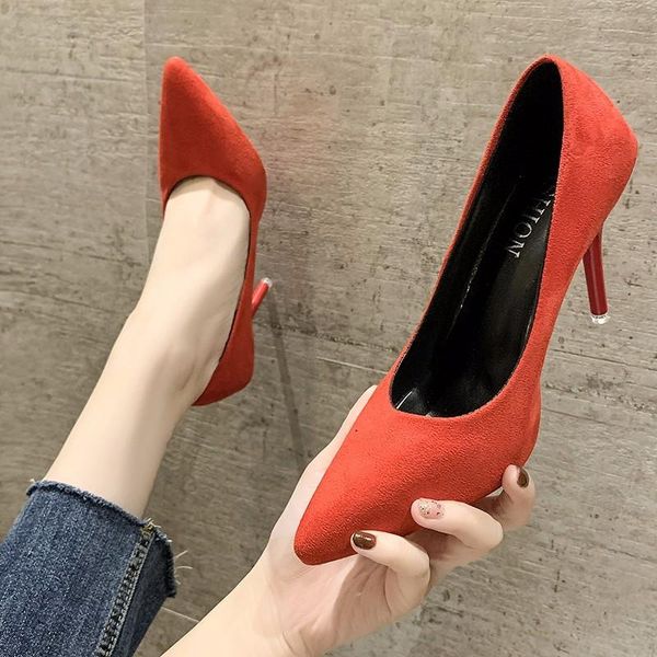 dress shoes 2021 spring and autumn pure color banquet super high heel stiletto pointed toe women's single, Black
dress shoes 2021 spring and autumn pure color banquet super high heel stiletto pointed toe women's single, Black