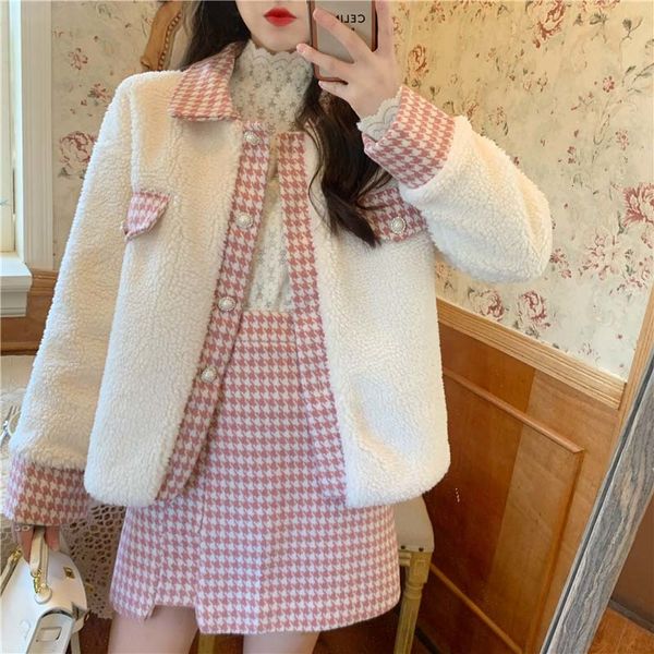 2021 New Female Winter Two Suit Pieces Amend Wool Quilted Jacket Elegant Pink Thready A-line Skirt Mujer Kxc0, White
2021 New Female Winter Two Suit Pieces Amend Wool Quilted Jacket Elegant Pink Thready A-line Skirt Mujer Kxc0, White