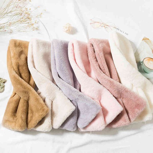 solid color plush scarf autumn/winter women warm thick edition scarf, Blue;gray 
solid color plush scarf autumn/winter women warm thick edition scarf, Blue;gray