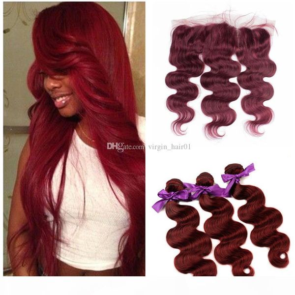 brazilian virgin human body wave hair 3 bundles with lace frontal wine red 13*4 ear to ear full frontals with hair weave, Black;brown
brazilian virgin human body wave hair 3 bundles with lace frontal wine red 13*4 ear to ear full frontals with hair weave, Black;brown