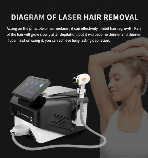 2021 big power 600w 808nm diode laser three wavelengths are suitable for all skin hair removal machine beauty products, Black
2021 big power 600w 808nm diode laser three wavelengths are suitable for all skin hair removal machine beauty products, Black