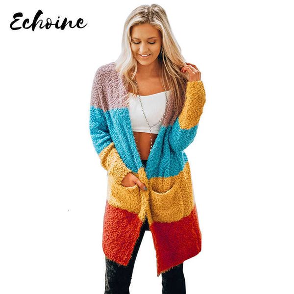 multicolor/pink/brown color block drape oversized knitted sweaters open cardigan women long sleeve front side pocket striped 201016, Black;brown
multicolor/pink/brown color block drape oversized knitted sweaters open cardigan women long sleeve front side pocket striped 201016, Black;brown
