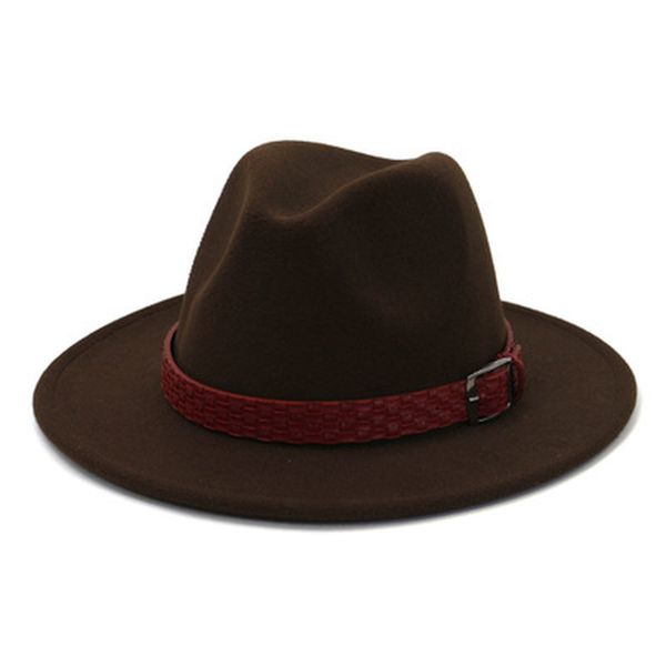 2021 new fedora hat men solid color wide brim belt band felted autumn winter formal wedding classic red green women hats rvyl, Blue;gray
2021 new fedora hat men solid color wide brim belt band felted autumn winter formal wedding classic red green women hats rvyl, Blue;gray