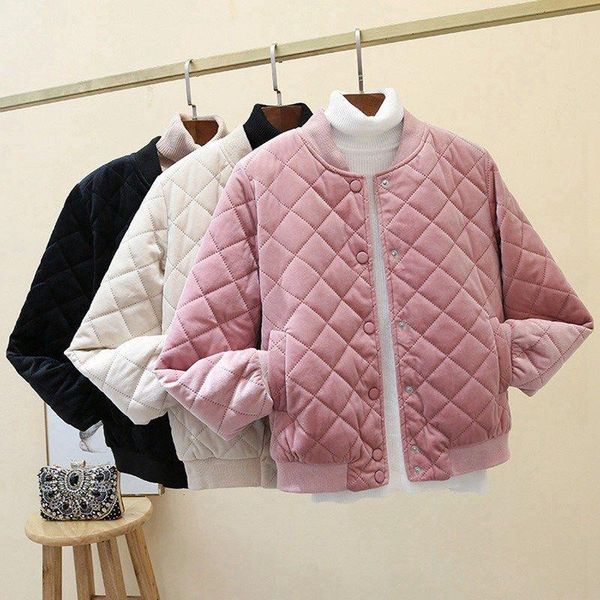 women's jackets winter coat ladies fashion korean baseball velvet leisure cotton short light pocket gold small jacket, Black;brown
women's jackets winter coat ladies fashion korean baseball velvet leisure cotton short light pocket gold small jacket, Black;brown