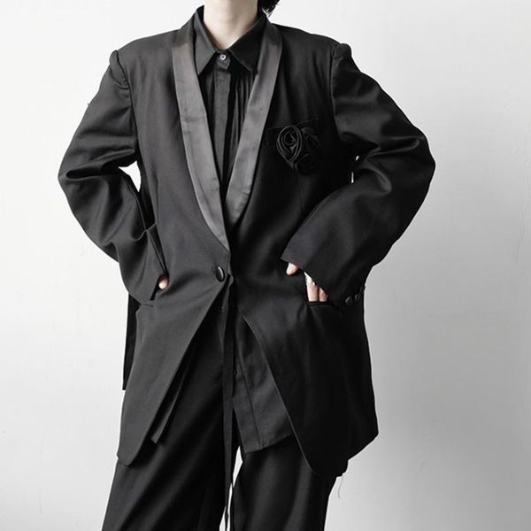 men's suits & blazers wear tide koean casual suit coat for male 2021 autumn flower loose simple long sleeve, White;black
men's suits & blazers wear tide koean casual suit coat for male 2021 autumn flower loose simple long sleeve, White;black