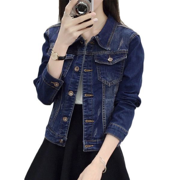 2021 new plus size jean jacket women's blue bomber short denim jackets jaqueta spring autumn long sleeve slim basic jeans coat 5 rebv, Black;brown 
2021 new plus size jean jacket women's blue bomber short denim jackets jaqueta spring autumn long sleeve slim basic jeans coat 5 rebv, Black;brown