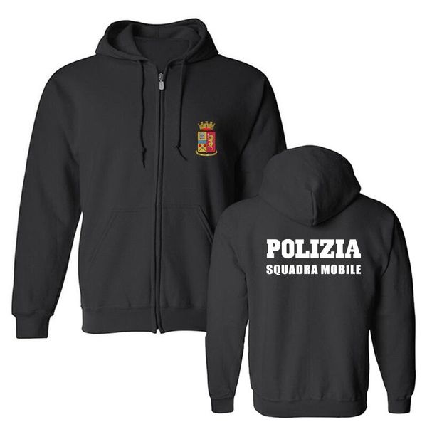men's hoodies & sweatshirts polizia di stato italia italy squadra mobile men hooded sweatshirt fleece streetwear jacket, Black
men's hoodies & sweatshirts polizia di stato italia italy squadra mobile men hooded sweatshirt fleece streetwear jacket, Black