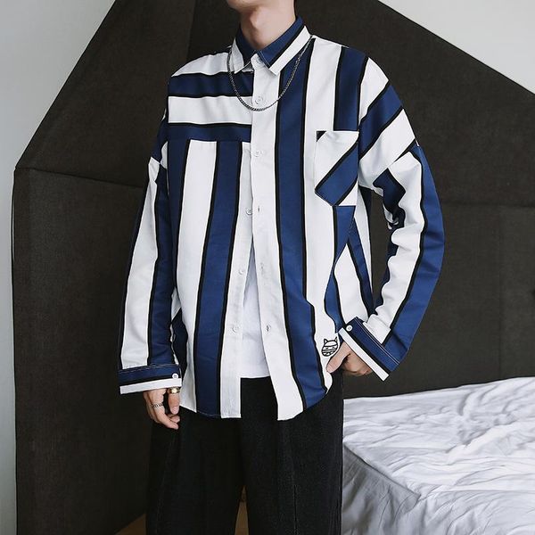 men's casual shirts selling product in 2021 long-sleeved shirt summer youth korean loose clothes harajuku lapel, White;black
men's casual shirts selling product in 2021 long-sleeved shirt summer youth korean loose clothes harajuku lapel, White;black