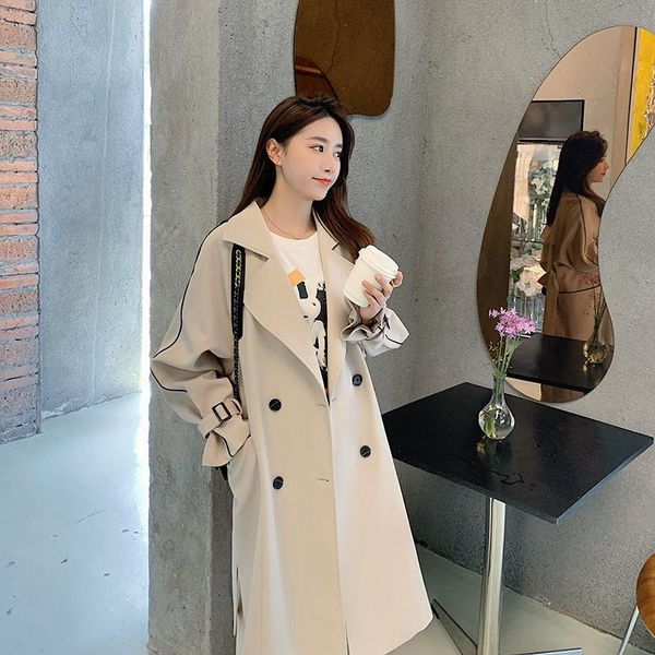 women's wool & blends spot main push autumn lace-up mid-length youthful trench coat xw, Black
women's wool & blends spot main push autumn lace-up mid-length youthful trench coat xw, Black
