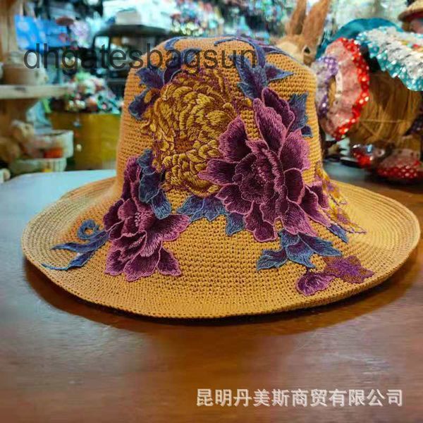 brand cap carves national style embroidered big eaves hat lafite grass sunscreen sunshade straw for traveling taking ps of beach hat 23q3, Blue;gray
brand cap carves national style embroidered big eaves hat lafite grass sunscreen sunshade straw for traveling taking ps of beach hat 23q3, Blue;gray