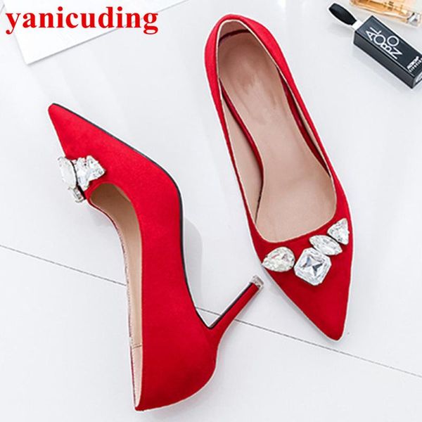 dress shoes pointed toe high thin heels women crystal embellished shallow pumps funky trendy brand designer zapatos mujer, Black
dress shoes pointed toe high thin heels women crystal embellished shallow pumps funky trendy brand designer zapatos mujer, Black