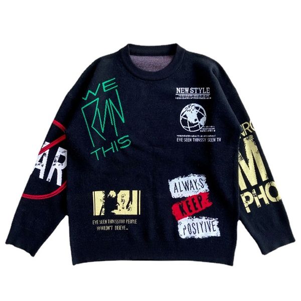 men's sweaters suéter masculino de malha hip hop, blusão estilo harajuku, letras grafite, morno, casual, gola redonda, pulôver tamanho, White;black
men's sweaters suéter masculino de malha hip hop, blusão estilo harajuku, letras grafite, morno, casual, gola redonda, pulôver tamanho, White;black