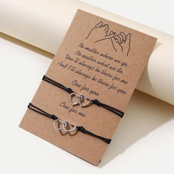 charm bracelets trendy card bracelet 2-piece set creative stainless steel heart-shaped girlfriend pulseras mujer, Golden;silver
charm bracelets trendy card bracelet 2-piece set creative stainless steel heart-shaped girlfriend pulseras mujer, Golden;silver