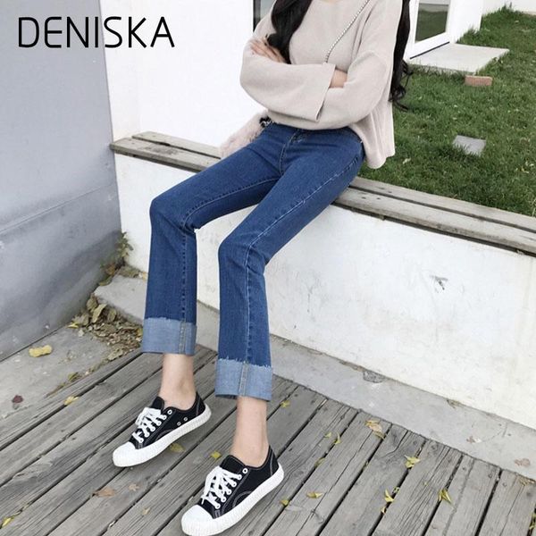 women's jeans deniska high waist women female spring blue slim thin woman skinny denim bell bottom ankle length pants tro
women's jeans deniska high waist women female spring blue slim thin woman skinny denim bell bottom ankle length pants tro
