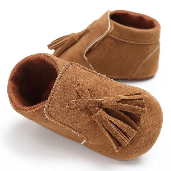first walkers style pu suede solid leather born infant toddler princess fringe baby moccasins soft sole boys girls shoes 0-18m 
first walkers style pu suede solid leather born infant toddler princess fringe baby moccasins soft sole boys girls shoes 0-18m