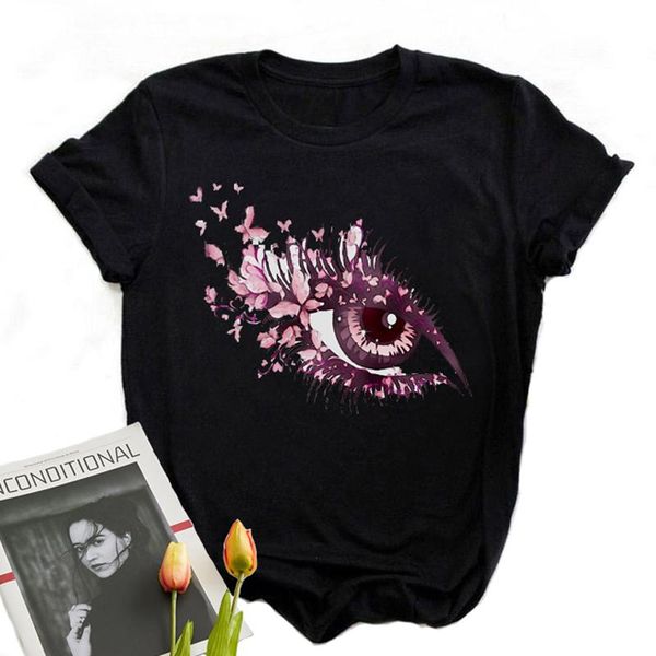 women's t-shirt design graphic aesthetic short sleeve t-shirts for girls cool fashion eyelash anime printed female clothes, White
women's t-shirt design graphic aesthetic short sleeve t-shirts for girls cool fashion eyelash anime printed female clothes, White