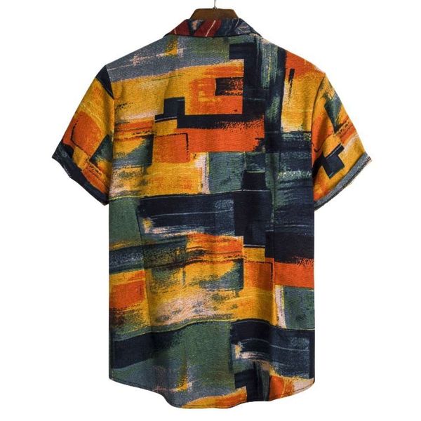 2021 ethnic dark cauliflower style linen printed short sleeve men's shirt, White;black
2021 ethnic dark cauliflower style linen printed short sleeve men's shirt, White;black