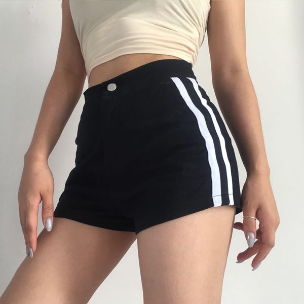 casual high waist short shorts women bodycon black spandex shorts korean fashion ladies mini short pants summer, Black;white
casual high waist short shorts women bodycon black spandex shorts korean fashion ladies mini short pants summer, Black;white