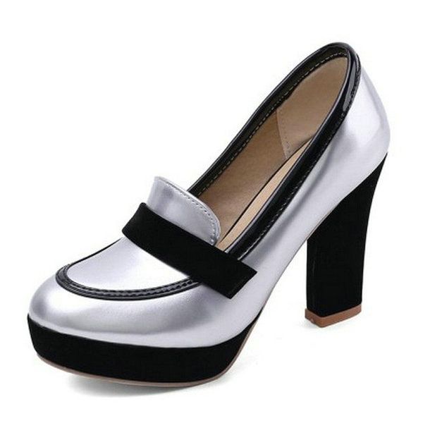 dress shoes zawsthia autumn silver gold platform round toe block high heels women office lady pumps oversized 47 48 loafers closed, Black
dress shoes zawsthia autumn silver gold platform round toe block high heels women office lady pumps oversized 47 48 loafers closed, Black