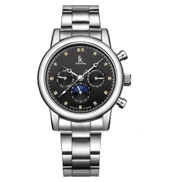 wristwatches luxury men from casual fashion leather watchband stainless steel watch wind moon business function erkek kol saati, Slivery;brown
wristwatches luxury men from casual fashion leather watchband stainless steel watch wind moon business function erkek kol saati, Slivery;brown