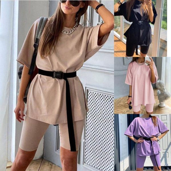 summer 2 piece sets women o neck loose short sleeve shirt and biker shorts casual two for outfits dress, White
summer 2 piece sets women o neck loose short sleeve shirt and biker shorts casual two for outfits dress, White