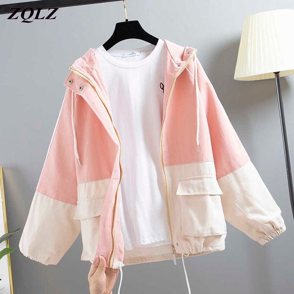 zqlz spring harajuku hooded jacket women new casual long sleeve plus size black coat female autumn loose outwear mujer 201006, Black;brown
zqlz spring harajuku hooded jacket women new casual long sleeve plus size black coat female autumn loose outwear mujer 201006, Black;brown