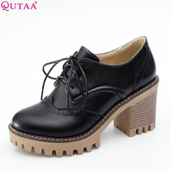 dress shoes qutaa 2021 women pumps fashion westrn style round toe square high heel pu leather casual black spring ladies szie 34-43
dress shoes qutaa 2021 women pumps fashion westrn style round toe square high heel pu leather casual black spring ladies szie 34-43