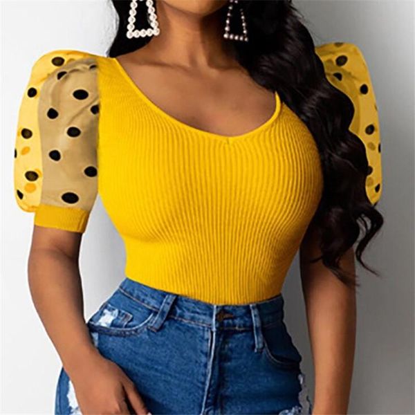 women's blouses & shirts sheer mesh puff sleeve blouse lady ribbed women 2021 summer patchwork pullovers elegant see through, White
women's blouses & shirts sheer mesh puff sleeve blouse lady ribbed women 2021 summer patchwork pullovers elegant see through, White