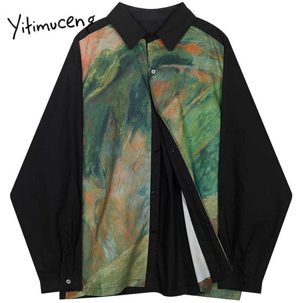 yitimuceng vintage print blouse women button shirt loose black spring long sleeve turn-down collar single breasted 210601, White
yitimuceng vintage print blouse women button shirt loose black spring long sleeve turn-down collar single breasted 210601, White