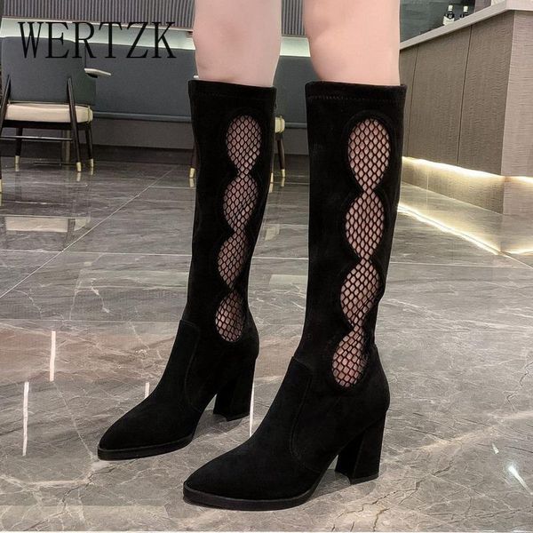 boots 2021 fashion female thick high heels knee summer autumn hollow women pointed toe zip shoes woman, Black
boots 2021 fashion female thick high heels knee summer autumn hollow women pointed toe zip shoes woman, Black