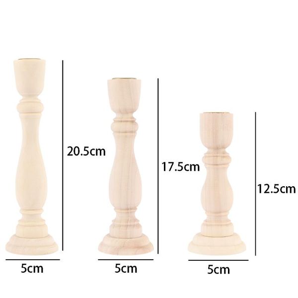 3sizes candle holders retro unpainted wood classic craft candle holders wedding party home decorations
3sizes candle holders retro unpainted wood classic craft candle holders wedding party home decorations