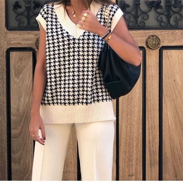women's sweaters vest fashion knitted loose vintage female waistcoat chic oversize clothes out g1uu, White;black
women's sweaters vest fashion knitted loose vintage female waistcoat chic oversize clothes out g1uu, White;black