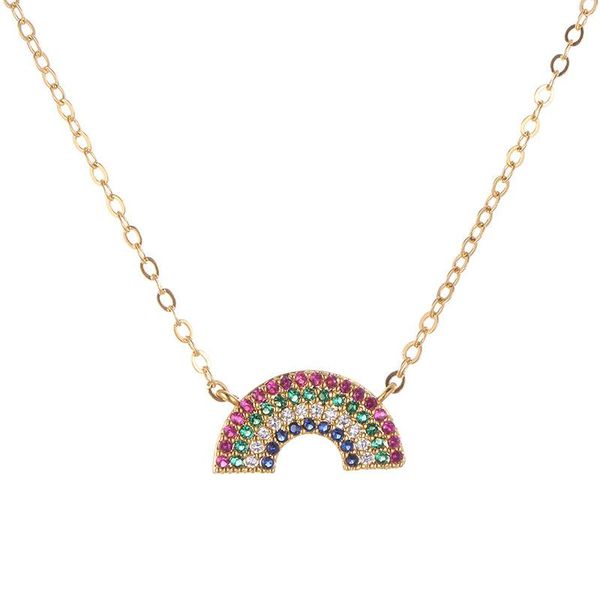 chains fashionable and versatile rainbow zircon necklace classic simple clavicle chain lady elegant jewelry, Silver
chains fashionable and versatile rainbow zircon necklace classic simple clavicle chain lady elegant jewelry, Silver