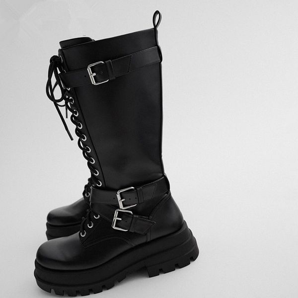 designer punk goth platforms motorcycle women boots pocket bags zipper lace up combat boots for women 2022, Black
designer punk goth platforms motorcycle women boots pocket bags zipper lace up combat boots for women 2022, Black