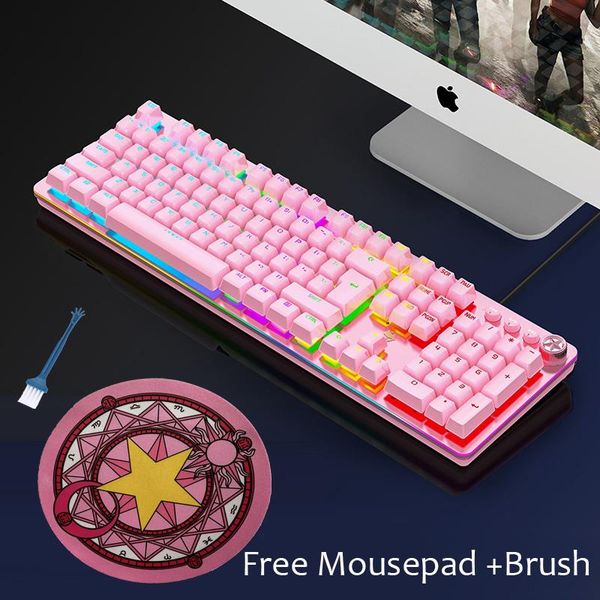 keyboards 2 in 1 mousepad pink mechanical keyboard with rgb backlit lighting pc/lapusb wired blue swicth gamer pc
keyboards 2 in 1 mousepad pink mechanical keyboard with rgb backlit lighting pc/lapusb wired blue swicth gamer pc