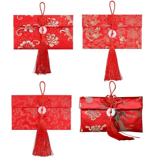 4 styles silk red envelopes chinese hongbao lucky envelopes gift card for christmas, new year, chinese wedding
4 styles silk red envelopes chinese hongbao lucky envelopes gift card for christmas, new year, chinese wedding