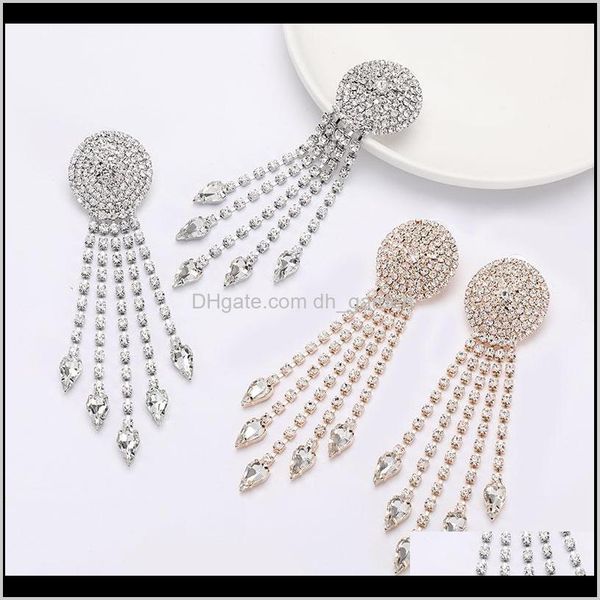 charm jewelry fashion ladies shiny geometric round crystal long tassels fl rhinestone pendant gift temperament earrings drop delivery 2021 r, Golden
charm jewelry fashion ladies shiny geometric round crystal long tassels fl rhinestone pendant gift temperament earrings drop delivery 2021 r, Golden