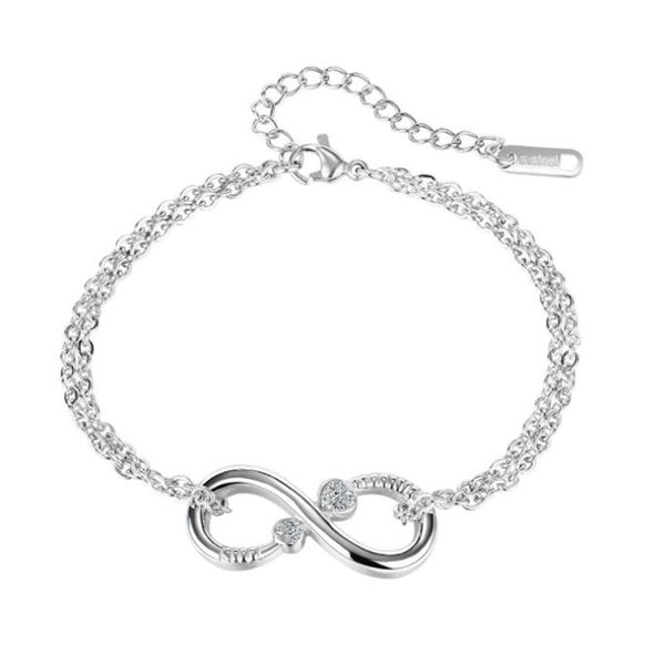 link, chain infinity bracelet for women girls stainless steel jewelry cubic zirconia adjustable with love heart charm, Black
link, chain infinity bracelet for women girls stainless steel jewelry cubic zirconia adjustable with love heart charm, Black