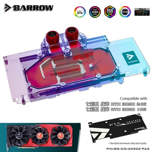 fans & coolings barrow gpu block for colorful battle ax rtx 3080 3090 full covered, vga cooler radiator + backplate, m/b 5v 3pin
fans & coolings barrow gpu block for colorful battle ax rtx 3080 3090 full covered, vga cooler radiator + backplate, m/b 5v 3pin