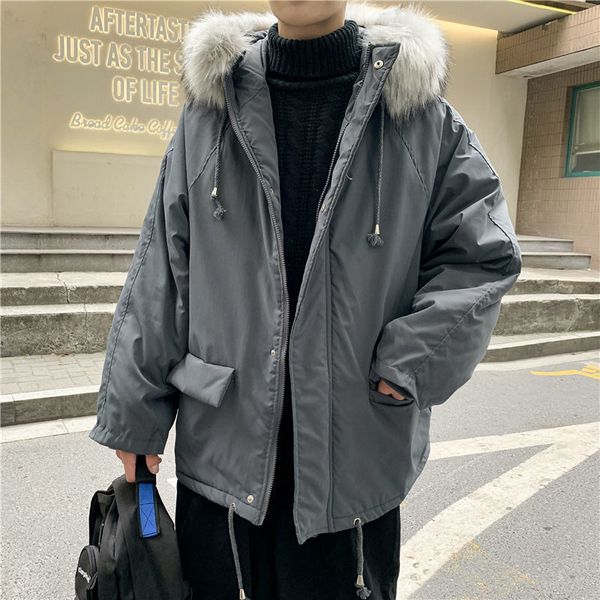 2021 new winter jacket men's parka warm fashion casual fur collar hooded men wild loose korean short coat mens clothes m-2xl 9cao, Black
2021 new winter jacket men's parka warm fashion casual fur collar hooded men wild loose korean short coat mens clothes m-2xl 9cao, Black