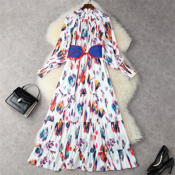 casual dresses lantern sleeve print chiffon long maxi dress for women autumn clothes ruffled collar elegant elastic waist holiday robe, Black;gray
casual dresses lantern sleeve print chiffon long maxi dress for women autumn clothes ruffled collar elegant elastic waist holiday robe, Black;gray