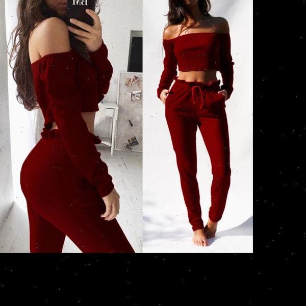 new woman 2 pieces set ladies off shoulder long sleeve crop pants outfits spring autumn women casual clothes, Gray
new woman 2 pieces set ladies off shoulder long sleeve crop pants outfits spring autumn women casual clothes, Gray