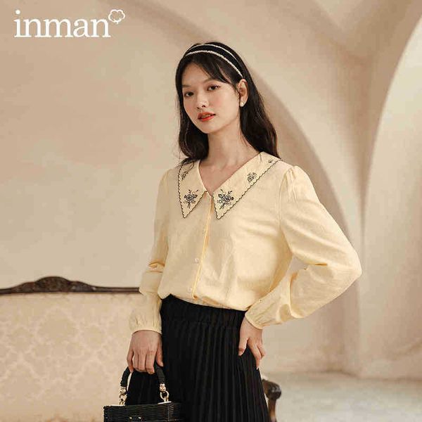 women's blouses & shirts blouses spring autumn embroidered peter pan collared long sleeve cute literary retro blouse t5ub, White
women's blouses & shirts blouses spring autumn embroidered peter pan collared long sleeve cute literary retro blouse t5ub, White